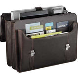 Kenneth Cole Colombian Leather Dowel Rod 15.6" Laptop Computer Messenger