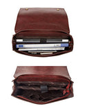 Ecosusi Ladies Pu Leather Laptop Bag Briefcase Crossbody Messenger Bags Satchel Purse Fit 14"