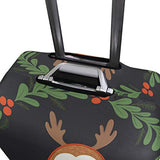 My Daily Cute Antlers Sloth Christmas Luggage Cover Fits 30-32 Inch Suitcase Spandex Travel