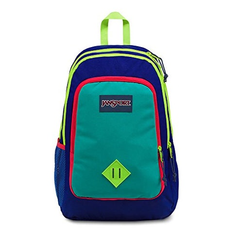 JanSport Super Sneak Backpack - Regal Blue/Neon Yellow