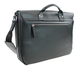 Vagabond Traveler 15" Cowhide Leather Casual Messenger Bag With Top Lift Handle L56. Distress