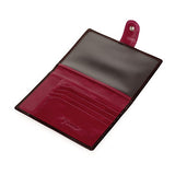 Paris Distressed Leather Travel Passport Wallet Holder - Brown And Pink