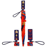 DC Comics Little Superhero Girls Character Rainwear Umbrella, red/Blue, Age 3-7