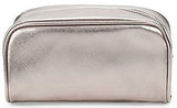 Saks Fifth Avenue Textured Zip Pouch Charcoal Makeup Bag