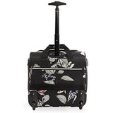 Bebe Women'S Valentina-Wheeled Under The Seat Carry-On Bag, Black Floral