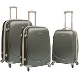 Travelers Polo & Racquet Club Tprc Barnet 3-Piece Expandable Spinner Luggage Set, Silver, One Size