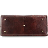 Tuscany Leather Tl Voyager Travel Leather Duffle Bag - Small Size Red Leather Travel Bags