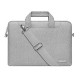 MOSISO Laptop Shoulder Messenger Bag Compatible with MacBook Pro/Air 13 inch, 13-13.3 inch Notebook Computer, Polyester Briefcase Sleeve with Back Zipper Pocket&Trolley Belt, Gray