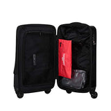 Cloe Carry-On 20 inch Hybrid Luggage with 360º-spinner wheels in Black Color
