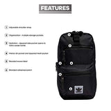 adidas Originals Utility Crossbody Sling Bag with Water Bottle Sleeve, Black, One Size
