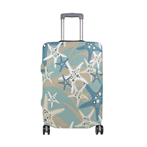 GIOVANIOR Cartoon Starfish Water Wave Luggage Cover Suitcase Protector Carry On Covers