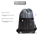adidas Amplifier II Blocked Sackpack, Jersey Onix Grey/Black, One Size