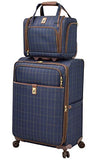 London Fog Kensington II 15" 2-Wheel Under The Seat Bag, Navy Window Pane