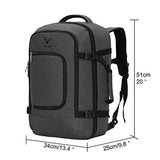 Hynes Eagle Travel Backpack 40L Flight Approved Carry on Backpack, Grey with 3PCS Packing Cubes 2018