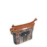 Nicole Lee Rikky Floral Studded Denim Cross Body Bag, Yellow, One Size