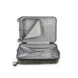 ful Luggage Woven 20 Inch Expandable Spinner Rolling Luggage Suitcase, Hard Case, Gray