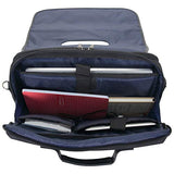 Kenneth Cole Reaction Tech-IT Flapover Pull-Thru Handle Anti-Theft RFID 15.6" Laptop & Tablet Business Portfolio With USB Charging Port, Black