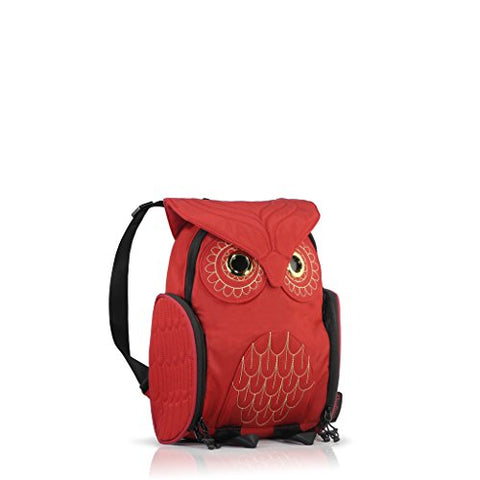 Darling'S Owl Water Resistant Lightweight Mini Backpack - Small - Red