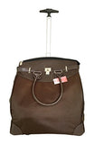Trendy Flyer Computer/Laptop Rolling Bag 2 Wheel Case Plain Brown