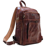 Floto Leather Backpack with 2 Laptop Compartments