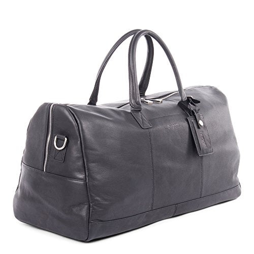 Bugatti Sartoria Duffle Bag, Top Grain Leather, Black