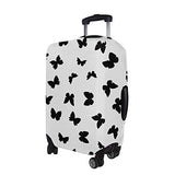 Cooper Girl Black Butterflies Travel Luggage Cover Suitcase Protector Fits 31-32 Inch