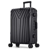 New Aluminum Frame Rolling Luggage Women Travel Bag Trolley Suitcase Carry On Luggage,Green,26
