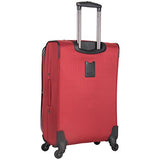 Kenneth Cole Reaction Lincoln Square 24" 1680D Polyester Expandable 4-Wheel Upright Pullman, Red