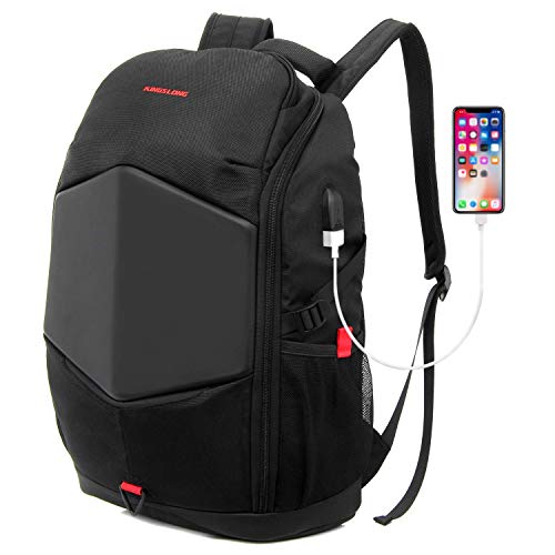 KINGSLONG Laptop Backpack 17-17.3 Inch Gaming Backpack with USB Charger Port Rain Cover