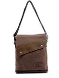 Men's Vintage Canvas Shoulder Bag School Backpack Casual Messenger Daypack Crossbody Rucksack -
