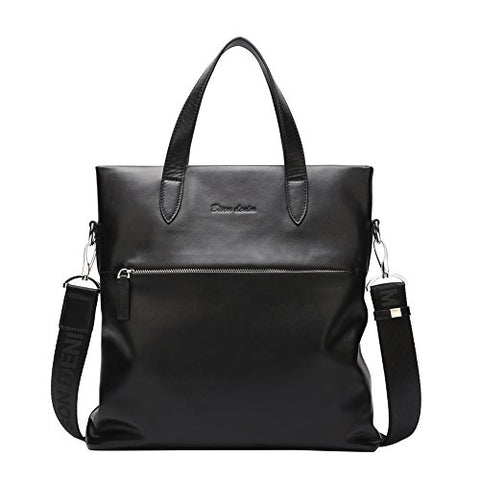 Bison Denim Classic Laptop Shoulder Messenger Bag Handle Bag Briefcase Business Bag Satchel Black