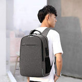 AUGUR Business Laptop Backpack, Anti Theft Slim Travel Computer Backpack with USB Charging Port,