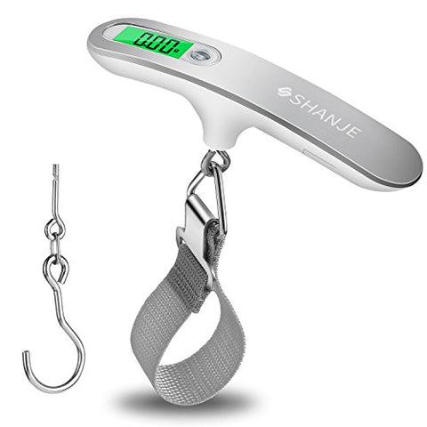 SHANJE Luggage Scale 110 Lbs High Precision Travel Digital Hanging Scales 50kg with Hook