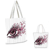 Butterflies Decoration small clear shopping bag Female Eye With Butterflies Eyelashes Mascara Stare