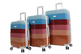 Nicole Miller Rainbow Hard-Sided 3-Piece Spinner Set: 28", 24", and 20" (One Size, Rainbow Spice)