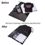 Shoe bag - 12 Pcs Shoe Storage Bags for Men and Women, Waterproof Large Travel Gym Shoe Bag Pouch Organizer, Black