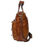 Sealinf Men'S Retro Leather Handbag/Shoulder Bag Business Laptop Briefcase (Light Brown)