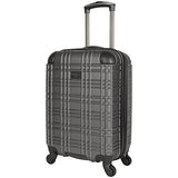 Ben Sherman Nottingham 20” Lightweight Embossed Pap 4-Wheel Upright Carry-On, Charcoal