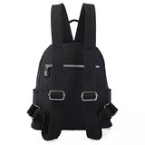 Lily & Drew Nylon Mini Casual Travel Daypack Backpack Purse (Small Black)