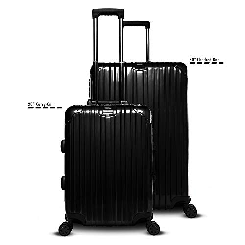Gabbiano Aurora Collection Aluminum Frame Hardside Suitcase with TSA