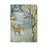 Passport Holder Christmas Moose Passport Cover Case Wallet Card Storage Organizer for Men Women