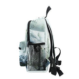 GIOVANIOR Cute White Owl Snow Travel School Backpack for Boys Girls Kids
