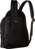Calvin Klein Lisa Nylon Front Zipper Pocket Backpack, Black/Silver