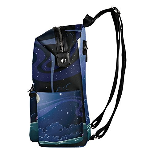 Colourlife Starry Night Stylish Casual Shoulder Backpacks Laptop School ...