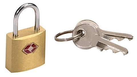 Lewis N. Clark Tsa-Approved Mini Brass Square Luggage Padlock, Bronze