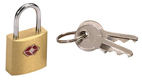 Lewis N. Clark Tsa-Approved Mini Brass Square Luggage Padlock, Bronze