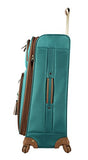 Steve Madden Luggage 3 Piece Softside Spinner Suitcase Set Collection (One Size, Harlo Teal Blue)
