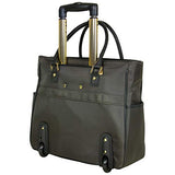 Kenneth Cole Reaction Runway Call Nylon-Twill Laptop & Tablet Business Travel, Olive Wheeled Tote