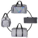 Sports Gym Bag with Shoe Compartment, Waterproof Weekender Bag Overnight Duffle Bag for Mens or