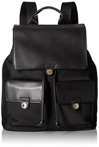 Calvin Klein Key Item Nylon Backpack, Black/Gold, One Size